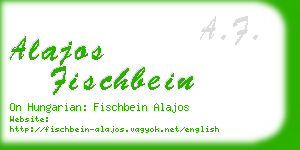 alajos fischbein business card